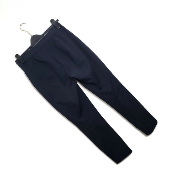 Everlane Side Zip Stretch Cotton Navy Cropped Pants - Picture 4 of 6